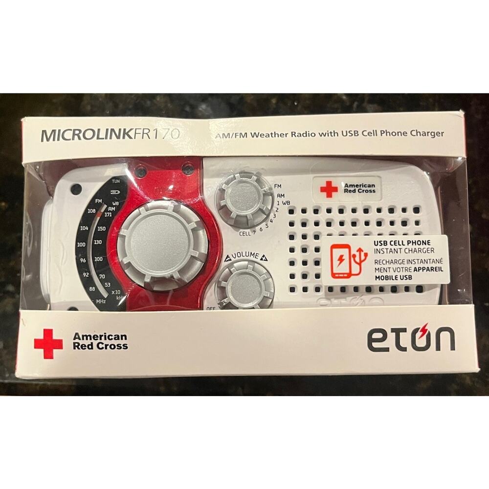 Eton SOLARLINK FR170 Digital AM/FM/NOAA Weather Alert Radio Emergency Crank USB